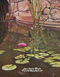 Fairchild Waterlily Pool painting