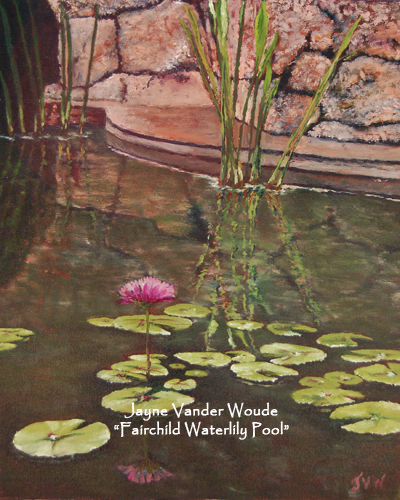 Fairchild Waterlily Pool painting